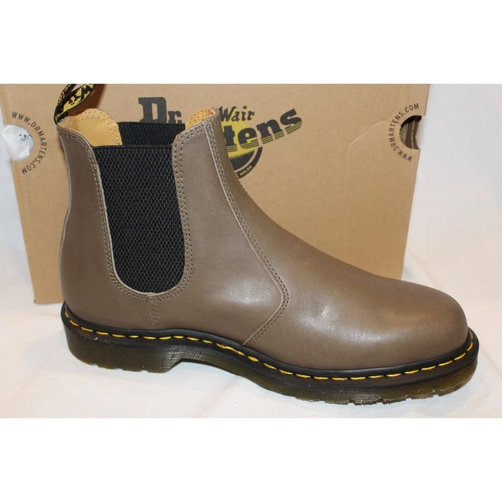Dr. Martens 2976 Chelsea Boots 11 US 44 EU Olive Carrera Leather NIB $180 - Picture 6 of 8